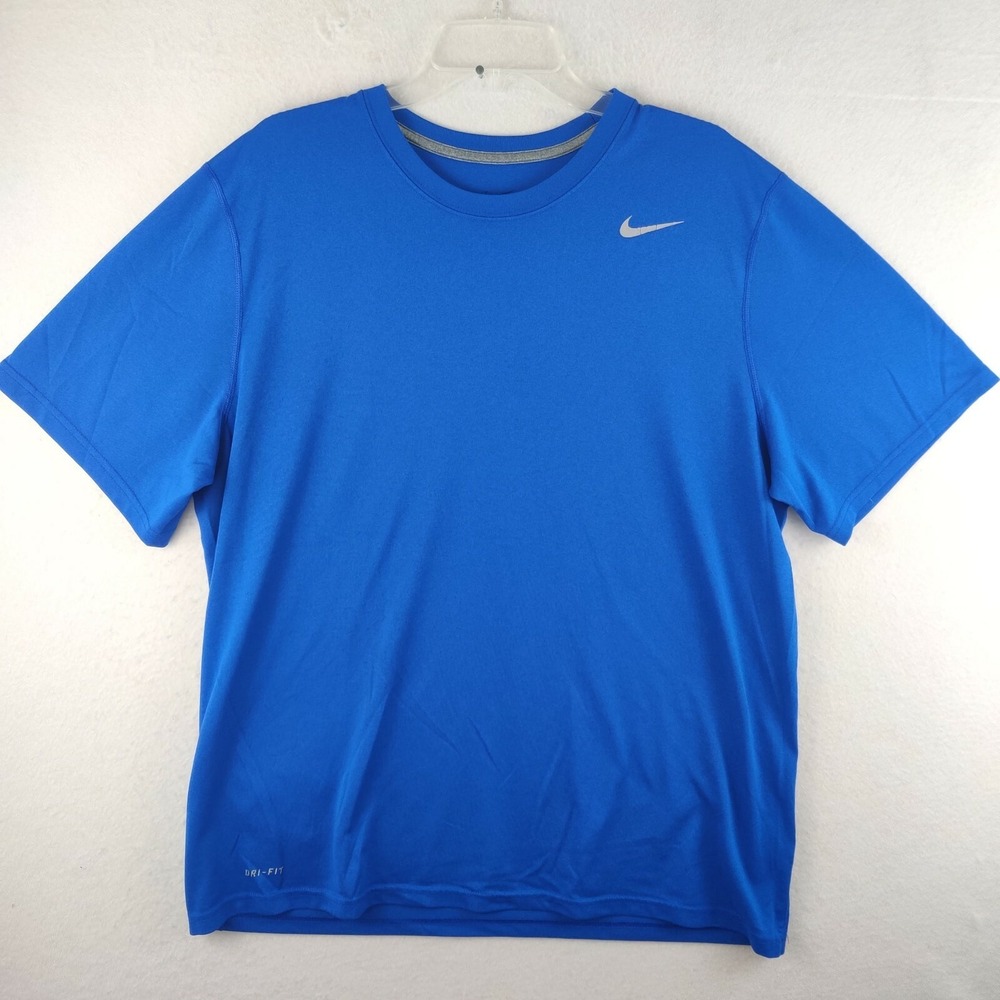 Nike Dri-Fit Mens Extra Large Athletic Tee T-Shirt Blue XL